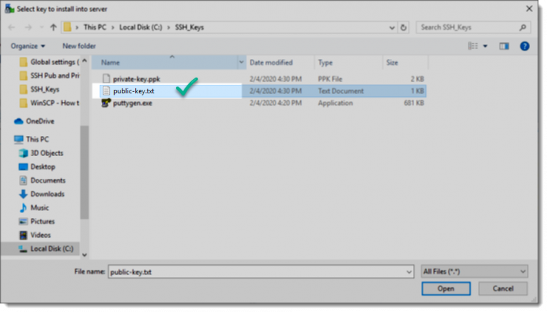 ssh copy key to server
