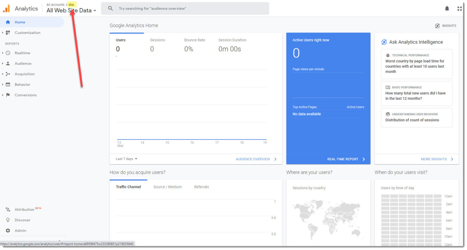 How to create a new Google Analytics Property LAMP